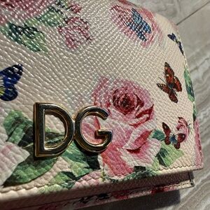Dolce Gabbana Roses Leather Wallet